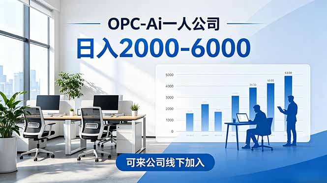 2026创业新风口—OPC一人公司模式震撼首发！日收益2000-6000+，项目绿色长久，安全稳健，合…-资源站
