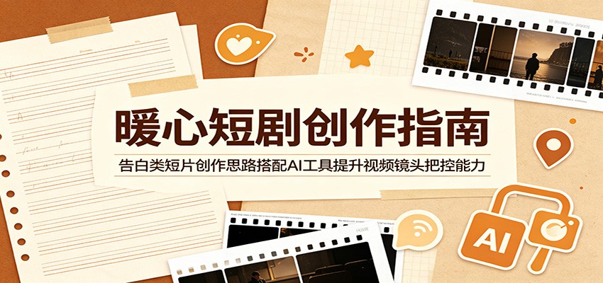 暖心短剧创作指南：告白类短片创作思路搭配AI工具提升视频镜头把控能力-资源站