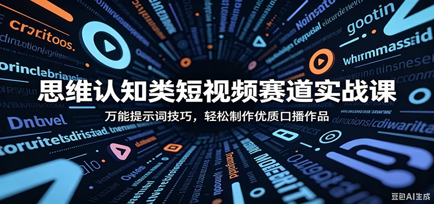 思维认知类短视频赛道实战课：万能提示词技巧，轻松制作优质口播作品-资源站