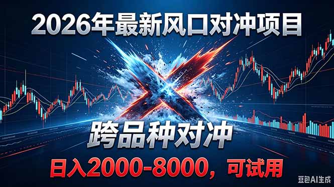 2026创业新风口！最新对冲！跨品种对冲！日收益2000-6000+-资源站
