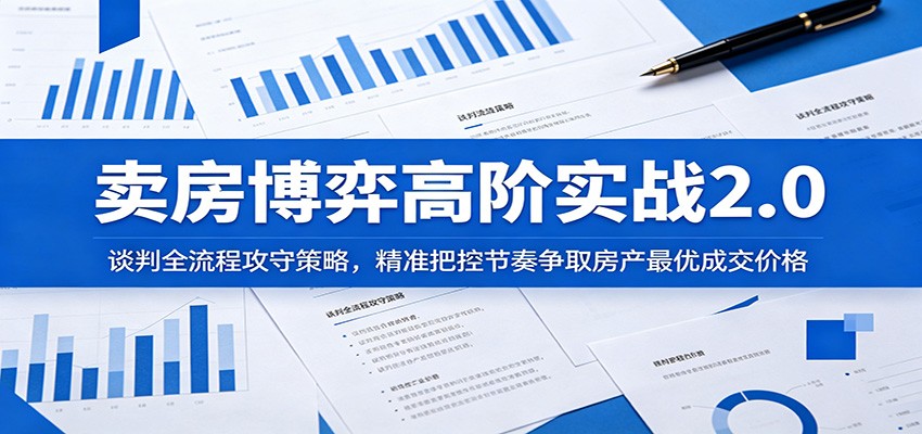 卖房博弈高阶实战2.0：谈判全流程攻守策略，精准把控节奏争取房产最优成交价格-资源站