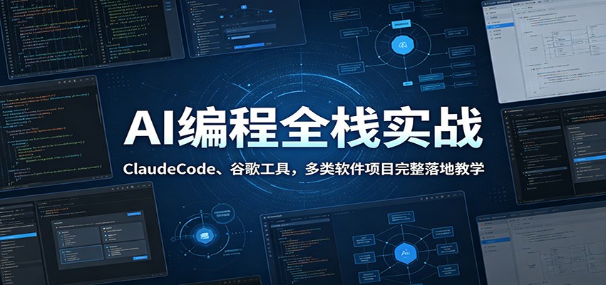 AI编程全栈实战：ClaudeCode、谷歌工具，多类软件项目完整落地教学-资源站