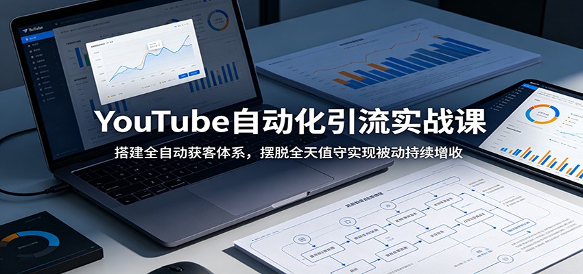 YouTube自动化引流实战课：搭建全自动获客体系，摆脱全天值守实现被动持续增收-资源站