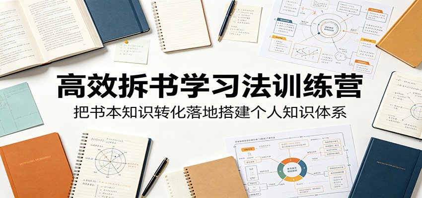 高效拆书学习法训练营,把书本知识转化落地搭建个人知识体系-资源站