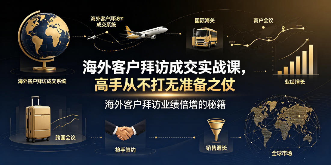 海外客户拜访成交实战课，高手从不打无准备之仗，海外客户拜访业绩倍增的秘籍-资源站