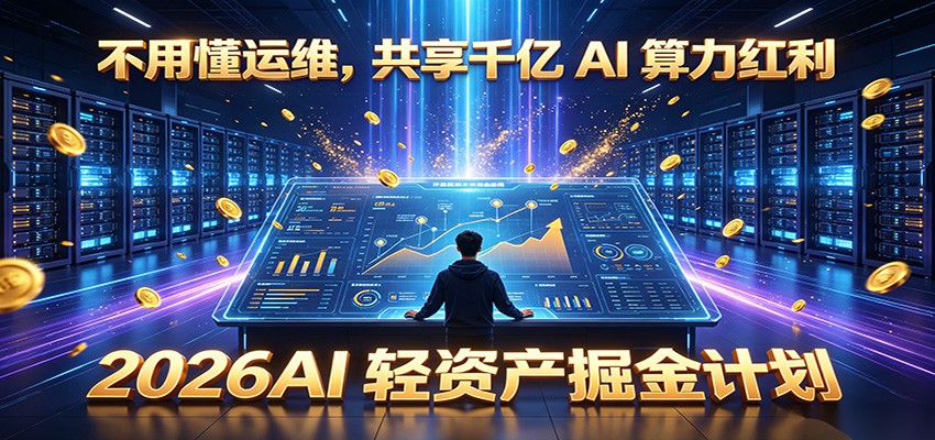 不用懂运维，共享千亿 AI 算力红利，2026AI 轻资产掘金计划-资源站