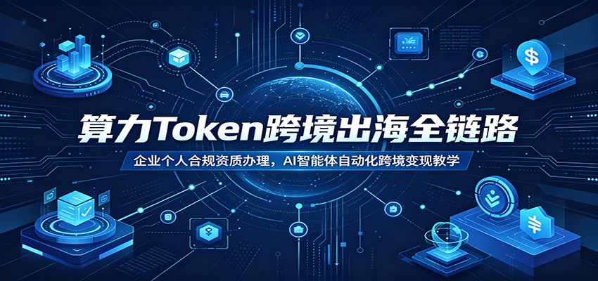 算力Token跨境出海全链路：企业个人合规资质办理，AI智能体自动化跨境变现教学-资源站