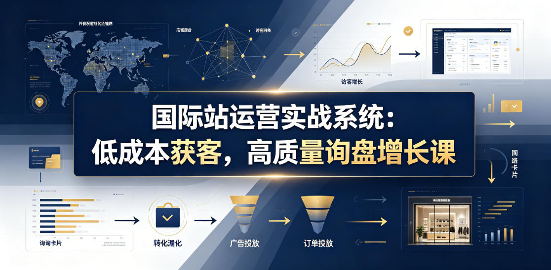 国际站运营实战系统：低成本获客，高质量询盘增长课(更新26年)-资源站
