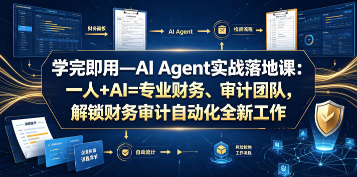 学完即用—AI Agent实战落地课：一人+AI=专业财务、审计团队，解锁财务审计自动化全新工作模式-资源站