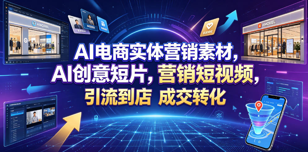 AI电商实体营销素材，AI创意短片，高效打造营销短视频，轻松引流到店，稳定提升门店客流与成交转化-资源站