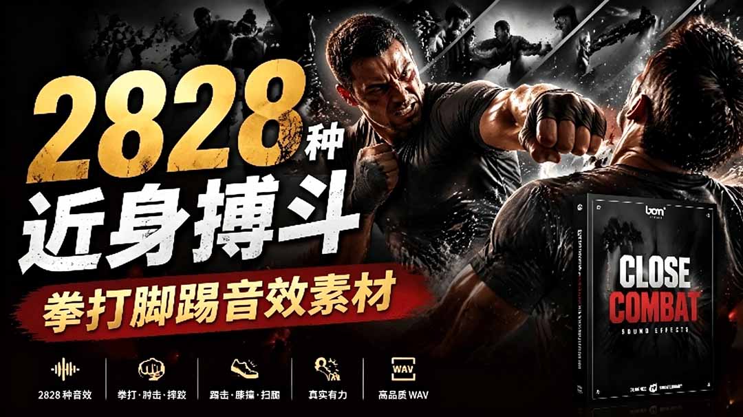 宝藏级别音效！2828种近身搏斗拳打脚踢音效素材，全部中文分类，免解压使用  Close Combat-资源站