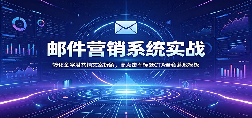 邮件营销系统实战：转化金字塔共情文案拆解，高点击率标题CTA全套落地模板-资源站