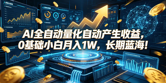 AI全自动量化自动产生收益，0基础小白月入1W，长期蓝海！【揭秘】-资源站