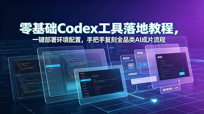 零基础Codex工具落地教程，一键部署环境配置，手把手复刻全品类AI成片流程-资源站