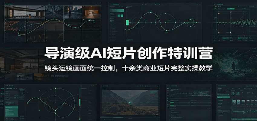 导演级AI短片创作特训营：镜头运镜画面统一控制，十余类商业短片完整实操教学(更新)-资源站