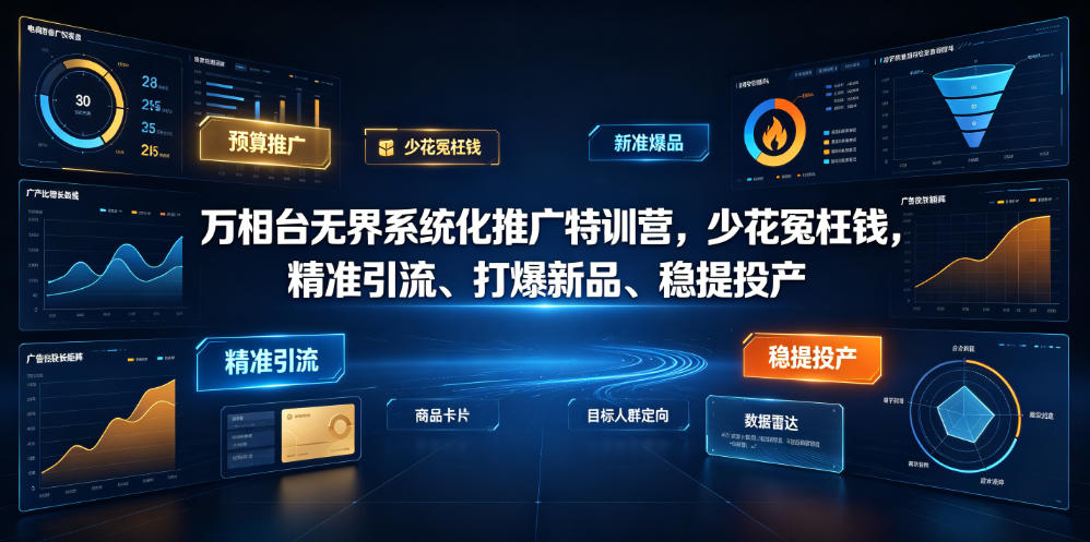 万相台无界系统化推广特训营VI0.0,少花冤枉钱,精准引流、打爆新品、稳提投产(全程录音+字幕)-资源站